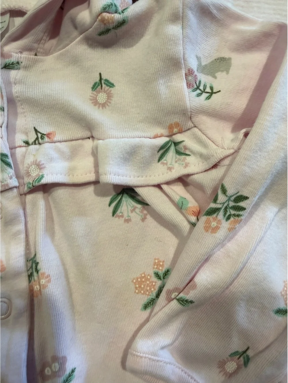 Carter's Baby Girl 3-Piece Outfit Set - Pink Floral Hoodie - Size 12 Months